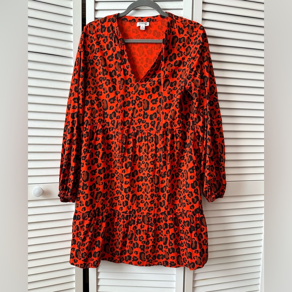 Adorable Red Leopard Print Dress. Small. Perfect condition!